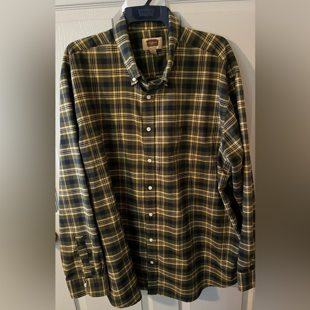 The Foundry Supply Co Men’s Size 3XLT Shirt Green/Blue